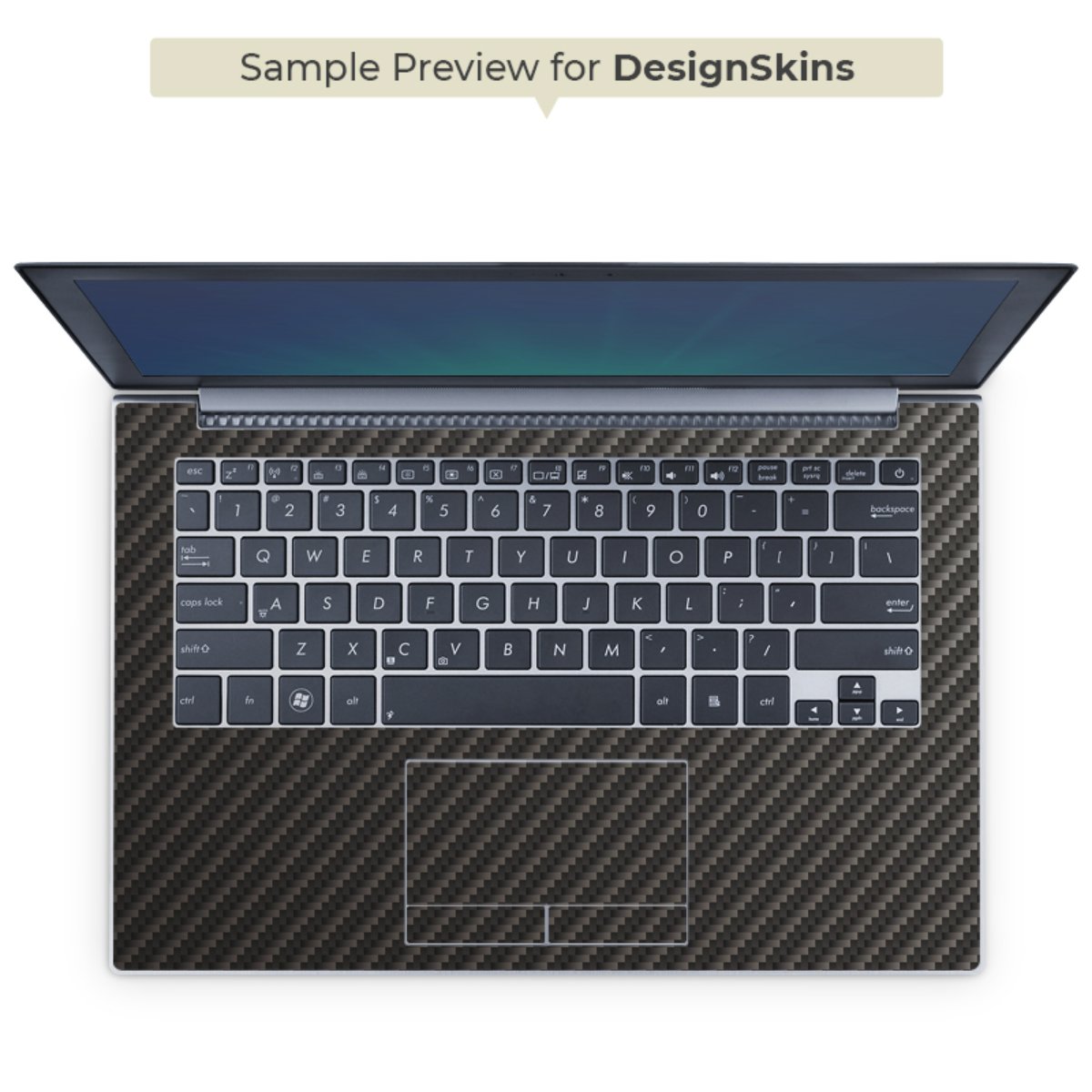 Design-Schutzfolie Cool Carbon für SE20 Tastatur 