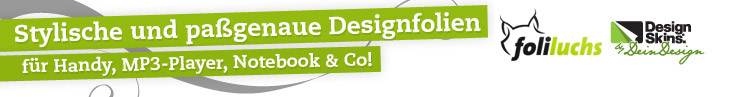 Stylische und passgenaue Design-Schutzfolien für Handy, MP3-Player, Notebook & Co. - DesignSkins von DeinDesign