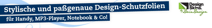 Stylische und passgenaue Design-Schutzfolien für Handy, MP3-Player, Notebook & Co. - DesignSkins von DeinDesign